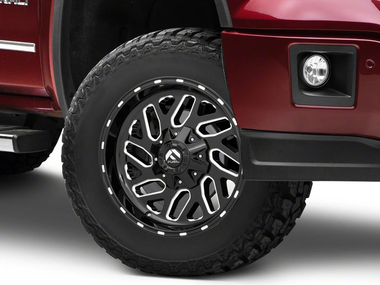 Fuel Wheels Triton Gloss Black Milled 6-Lug Wheel; 18x9; -12mm Offset (14-18 Sierra 1500)