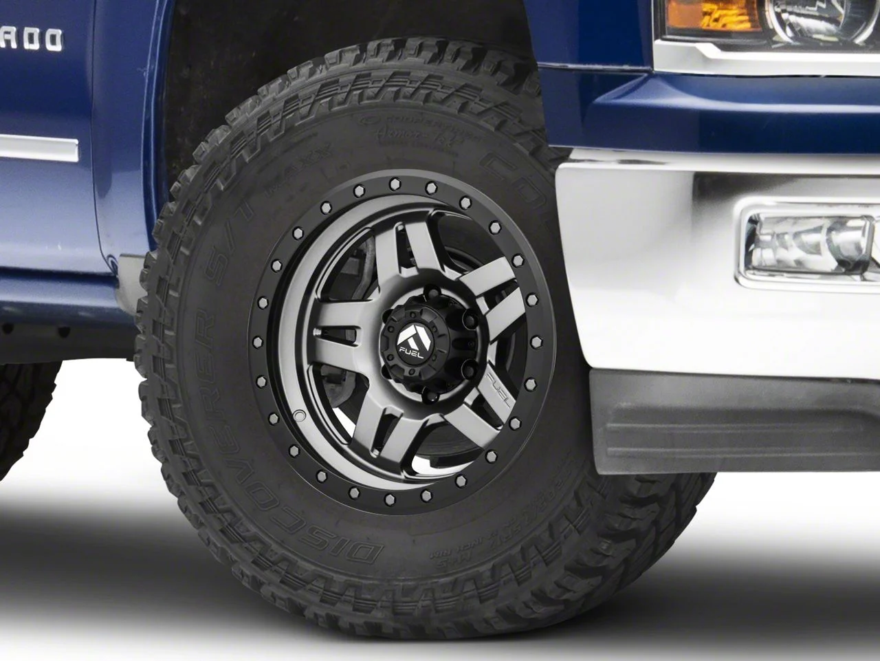 Fuel Wheels Anza Anthracite with Black Ring 6-Lug Wheel; 17x8.5; 6mm Offset (14-18 Silverado 1500)