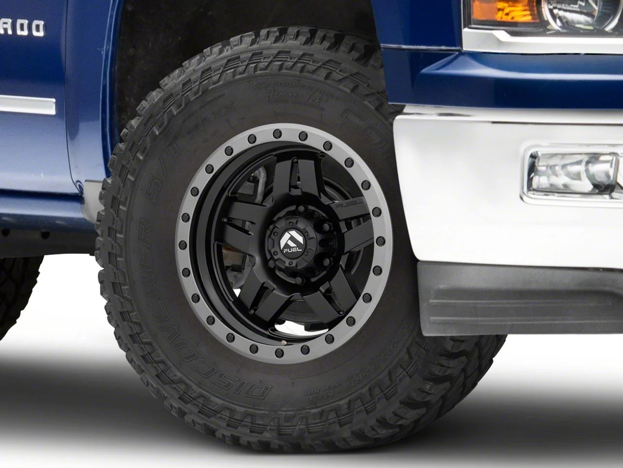 Fuel Wheels Anza Matte Black with Anthracite Ring 6-Lug Wheel; 17x8.5; -6mm Offset (14-18 Silverado 1500)
