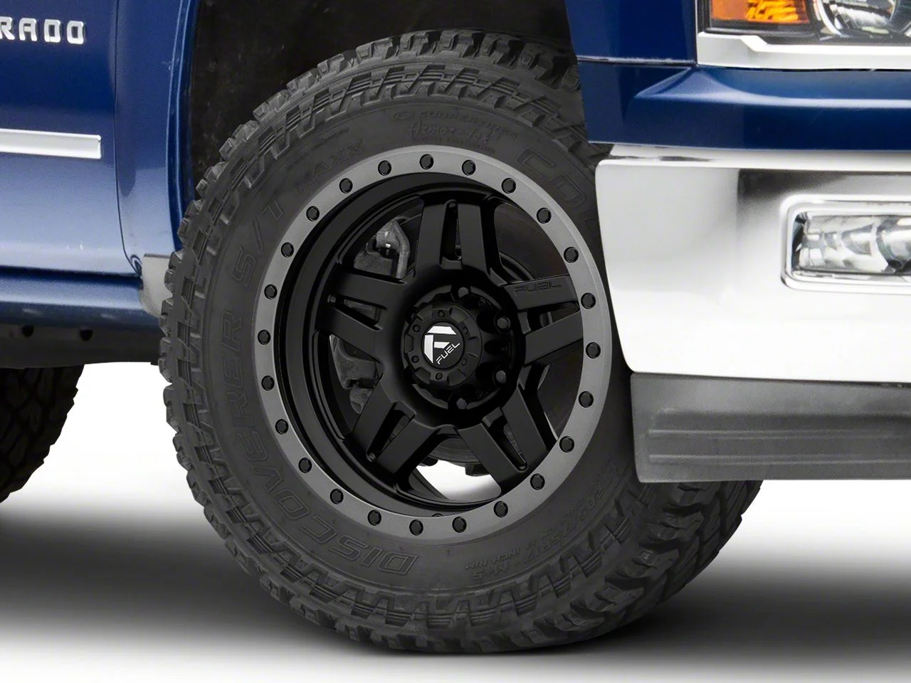 Fuel Wheels Anza Matte Black with Anthracite Ring 6-Lug Wheel; 20x9; 1mm Offset (14-18 Silverado 1500)