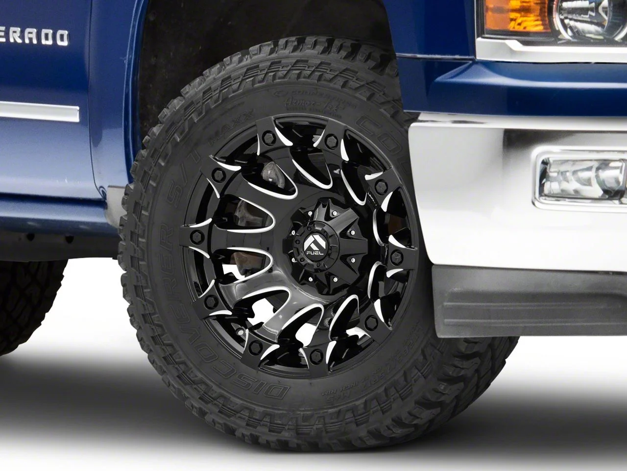 Fuel Wheels Battle Axe Gloss Black Milled 6-Lug Wheel; 20x9; 20mm Offset (14-18 Silverado 1500)