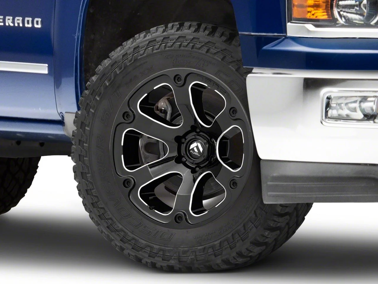 Fuel Wheels Beast Gloss Black Milled 6-Lug Wheel; 20x9; 20mm Offset (14-18 Silverado 1500)