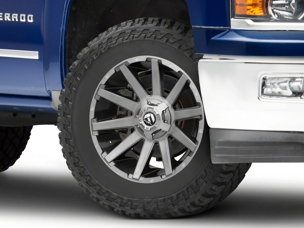 Fuel Wheels Contra Platinum Brushed Gunmetal 6-Lug Wheel; 20x9; 2mm Offset (14-18 Silverado 1500)