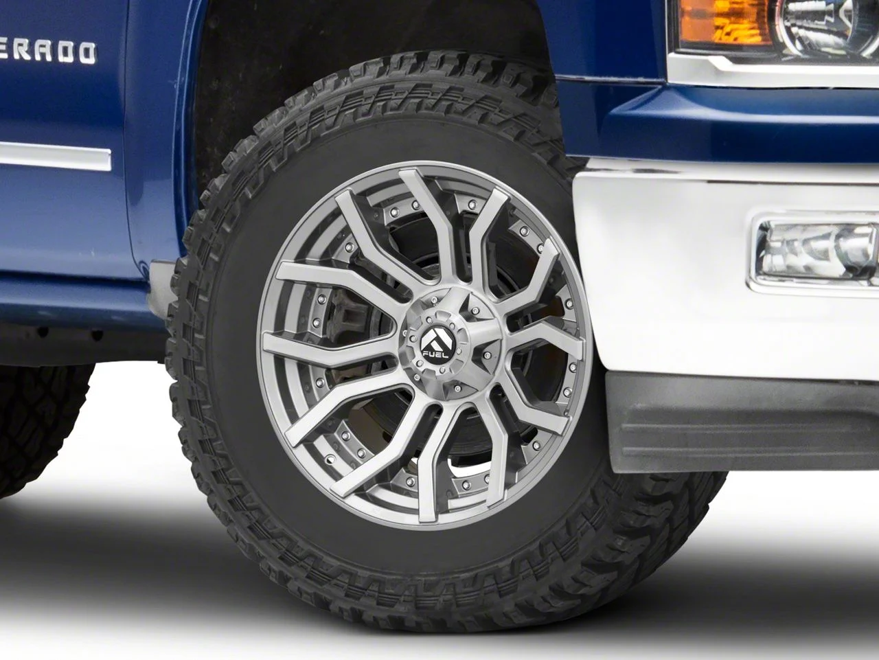 Fuel Wheels Rage Platinum Brushed Gunmetal 6-Lug Wheel; 20x9; 1mm Offset (14-18 Silverado 1500)