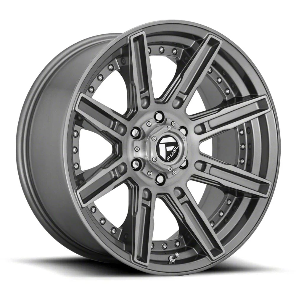 Fuel Wheels Rogue Platinum Brushed Gunmetal 6-Lug Wheel; 20x10; -18mm Offset (14-18 Silverado 1500)