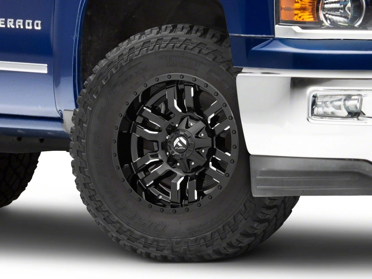 Fuel Wheels Sledge Gloss Black Milled 6-Lug Wheel; 18x9; -12mm Offset (14-18 Silverado 1500)