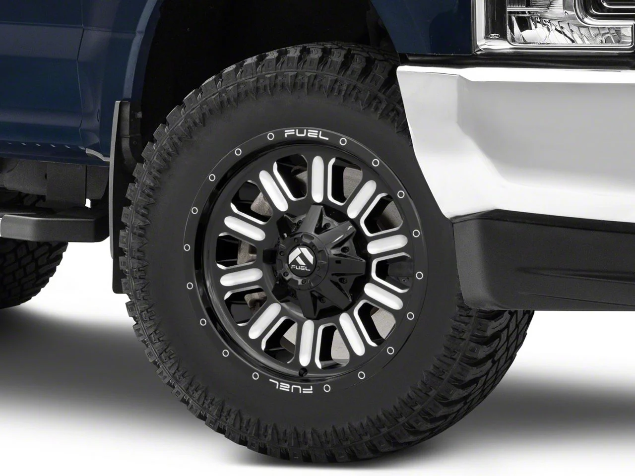 Fuel Wheels Hardline Gloss Black Milled 8-Lug Wheel; 20x9; 20mm Offset (17-22 F-250 Super Duty)
