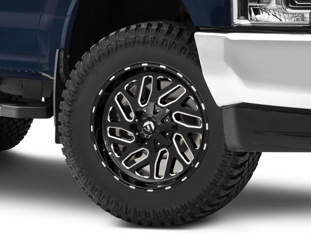 Fuel Wheels Triton Gloss Black Milled 8-Lug Wheel; 20x9; 1mm Offset (17-22 F-250 Super Duty)