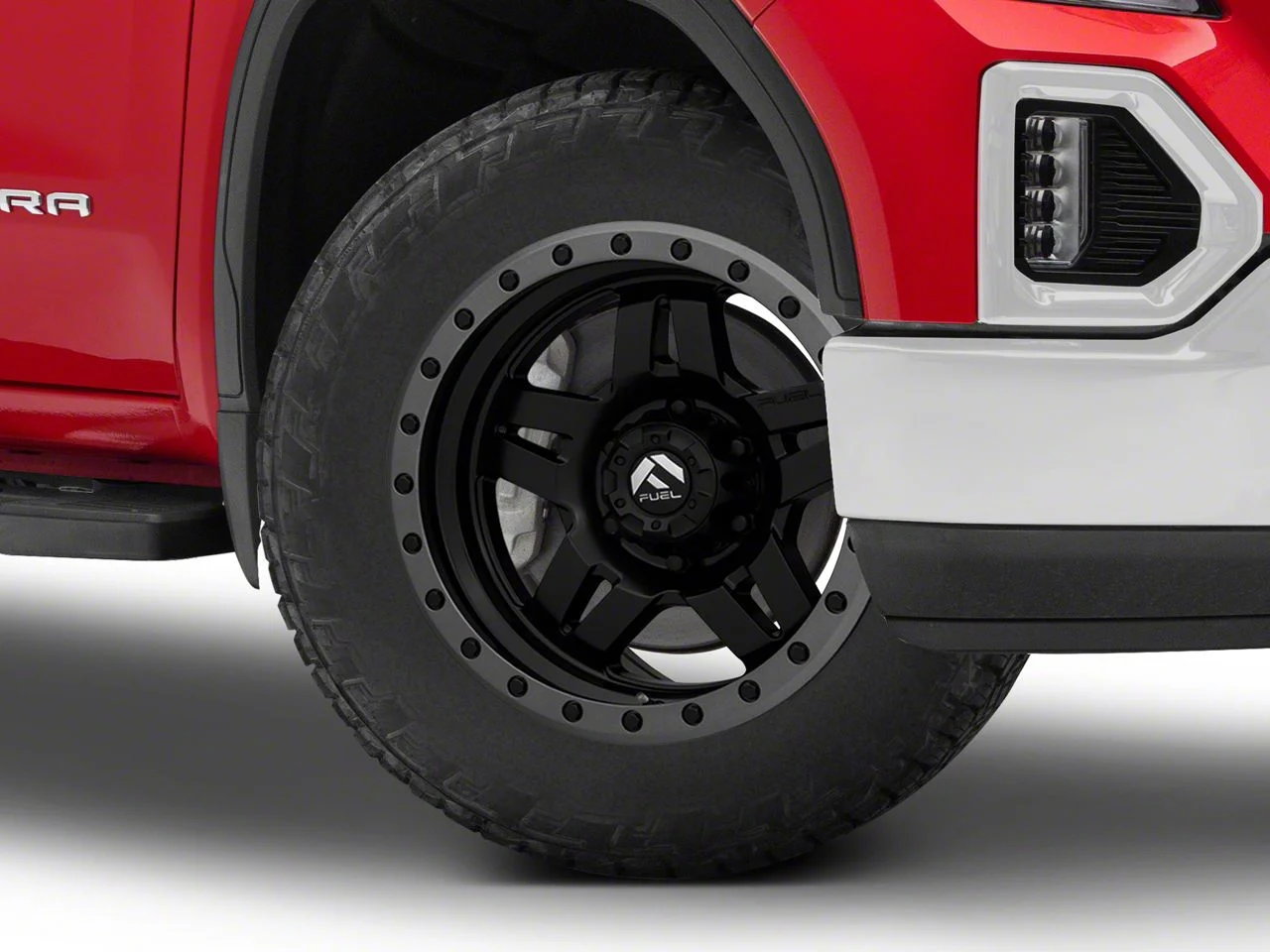 Fuel Wheels Anza Matte Black with Anthracite Ring 6-Lug Wheel; 20x9; 1mm Offset (19-26 Sierra 1500)