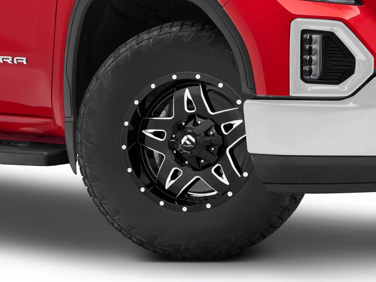 Fuel Wheels Full Blown Gloss Black Milled 6-Lug Wheel; 18x9; 14mm Offset (19-26 Sierra 1500)