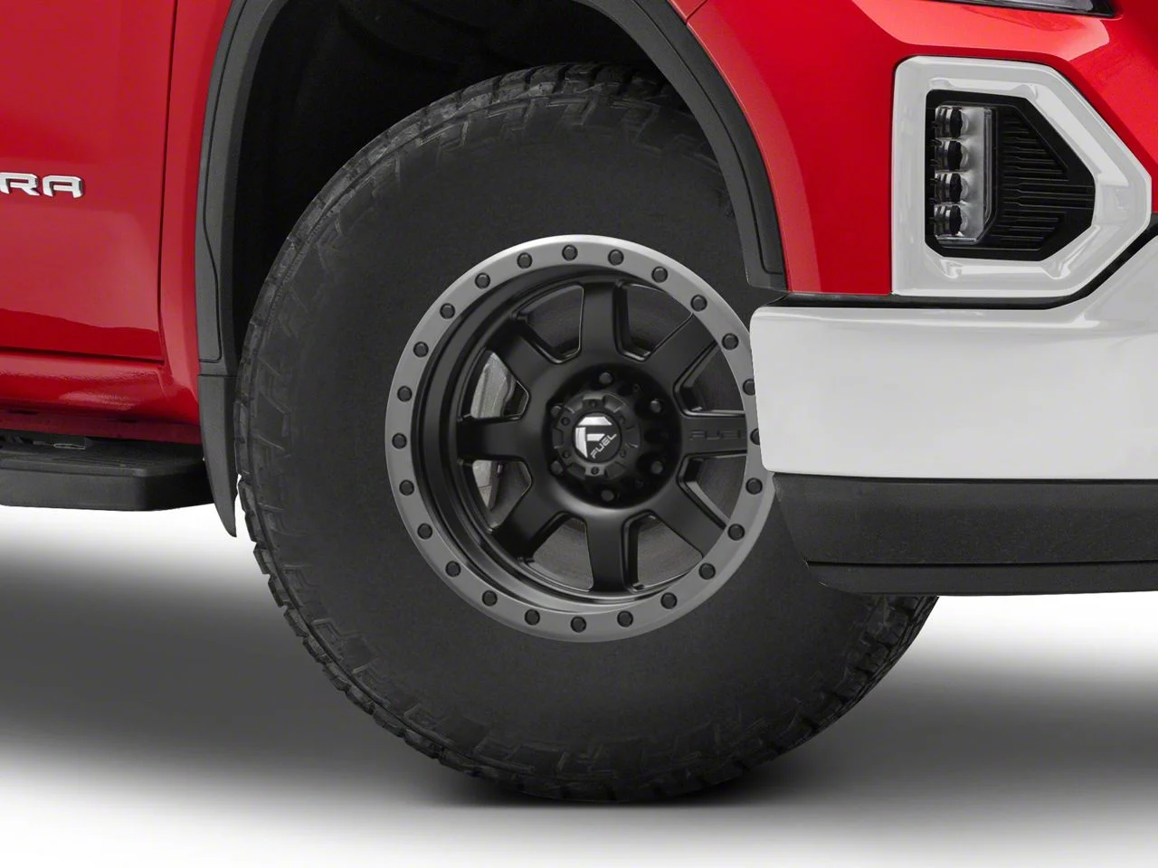 Fuel Wheels Trophy Matte Black with Anthracite Ring 6-Lug Wheel; 17x8.5; 6mm Offset (19-26 Sierra 1500)