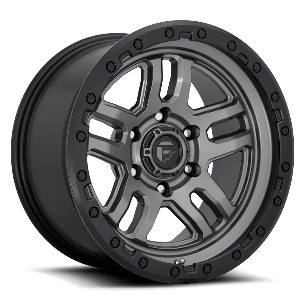 Fuel Wheels Ammo Matte Gunmetal with Black Lip 6-Lug Wheel; 20x9; 20mm Offset (19-26 Sierra 1500)