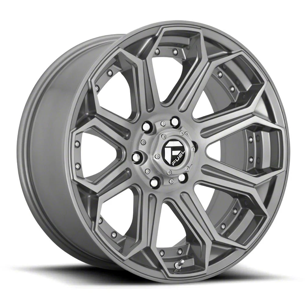 Fuel Wheels Siege Platinum Brushed Gunmetal 6-Lug Wheel; 20x10; -18mm Offset (19-26 Sierra 1500)