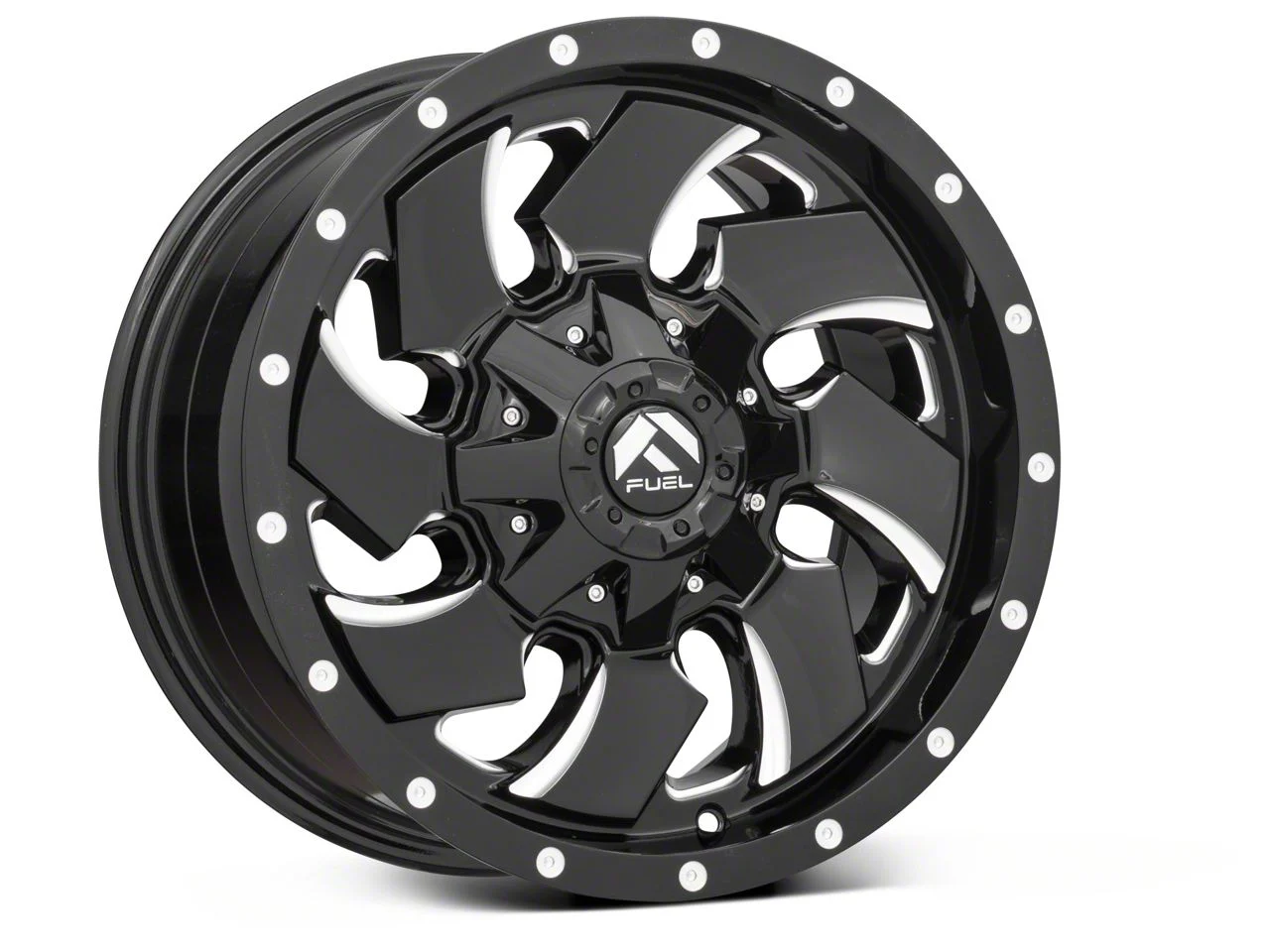 Fuel Wheels Cleaver Gloss Black Milled 6-Lug Wheel; 22x12; -44mm Offset (19-26 Sierra 1500)