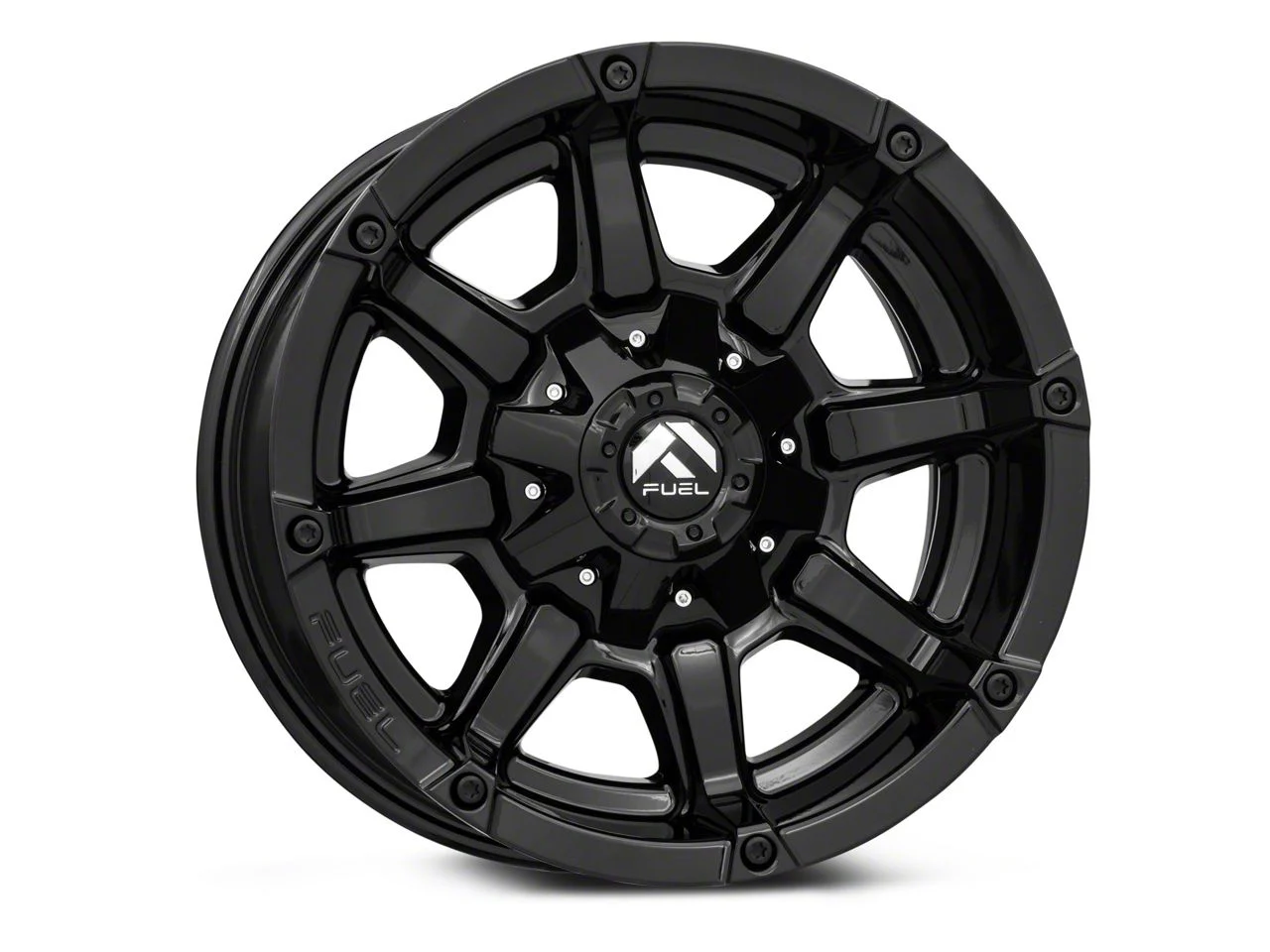 Fuel Wheels Coupler Gloss Black 6-Lug Wheel; 17x9; -12mm Offset (19-26 Sierra 1500)