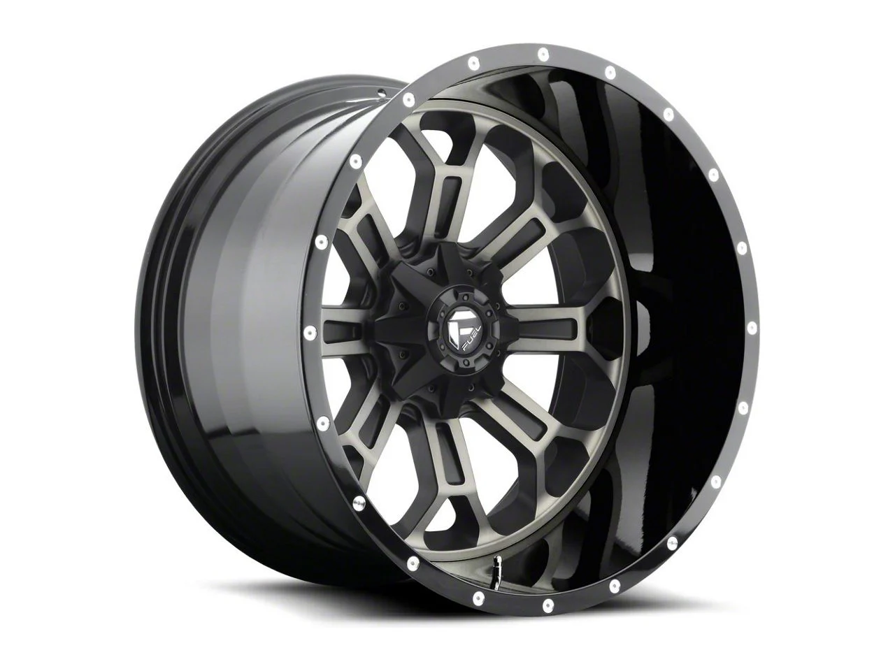 Fuel Wheels Crush Matte Black Machined 6-Lug Wheel; 22x14; -70mm Offset (07-13 Sierra 1500)