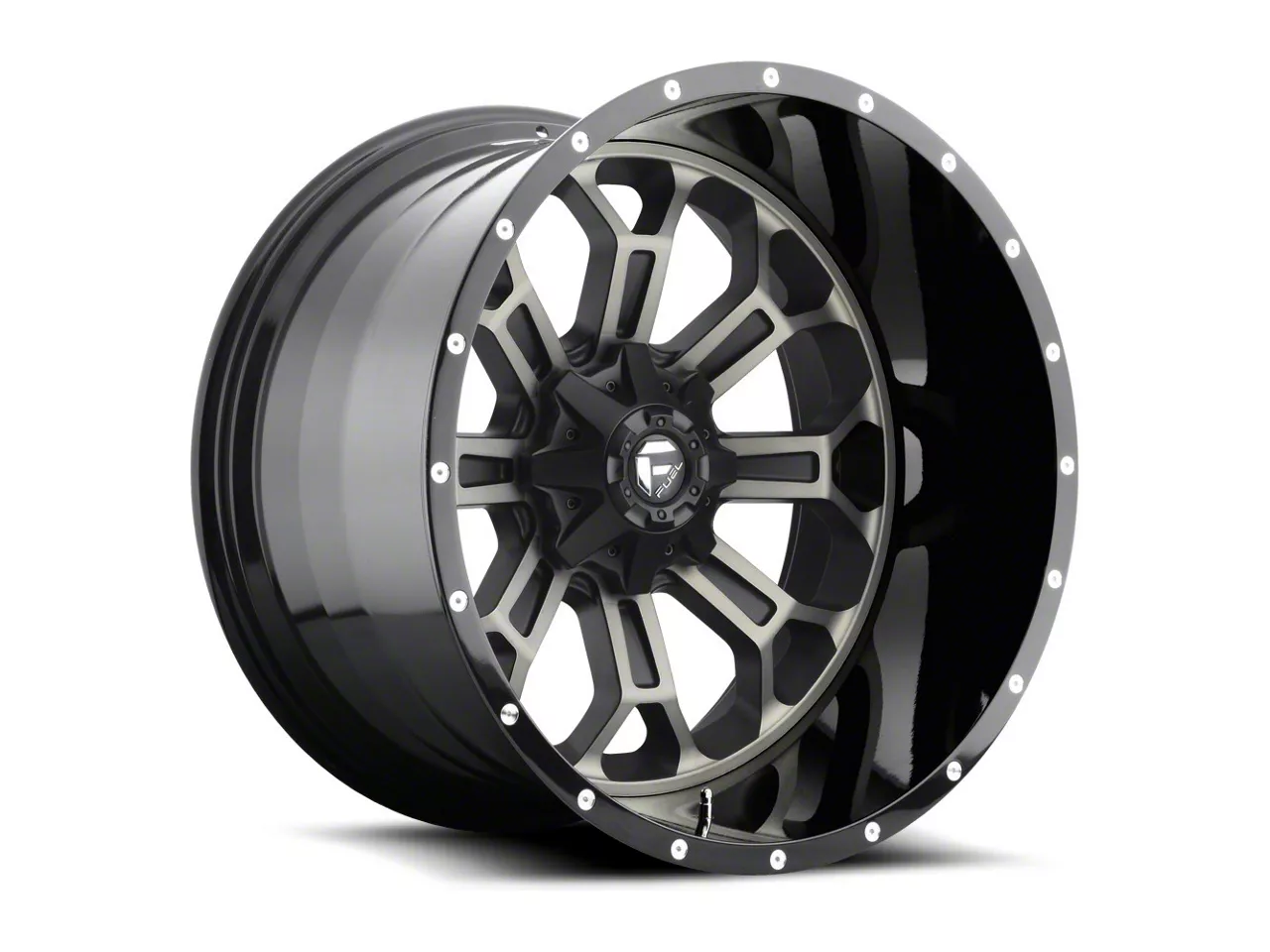 Fuel Wheels Crush Matte Black Machined 6-Lug Wheel; 22x14; -70mm Offset (19-26 Sierra 1500)