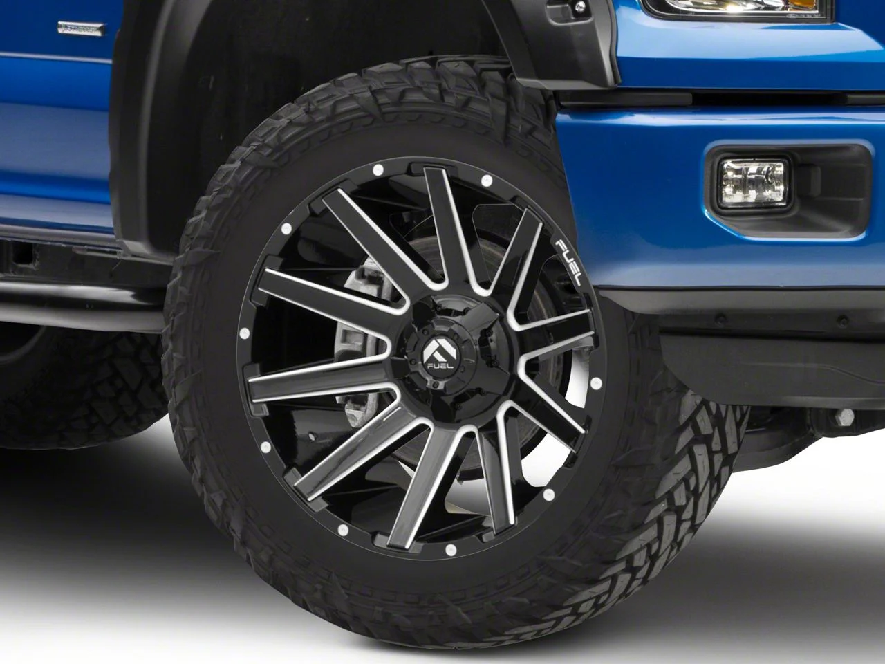 Fuel Wheels Contra Gloss Black Milled 6-Lug Wheel; 22x10; -19mm Offset (15-20 F-150)