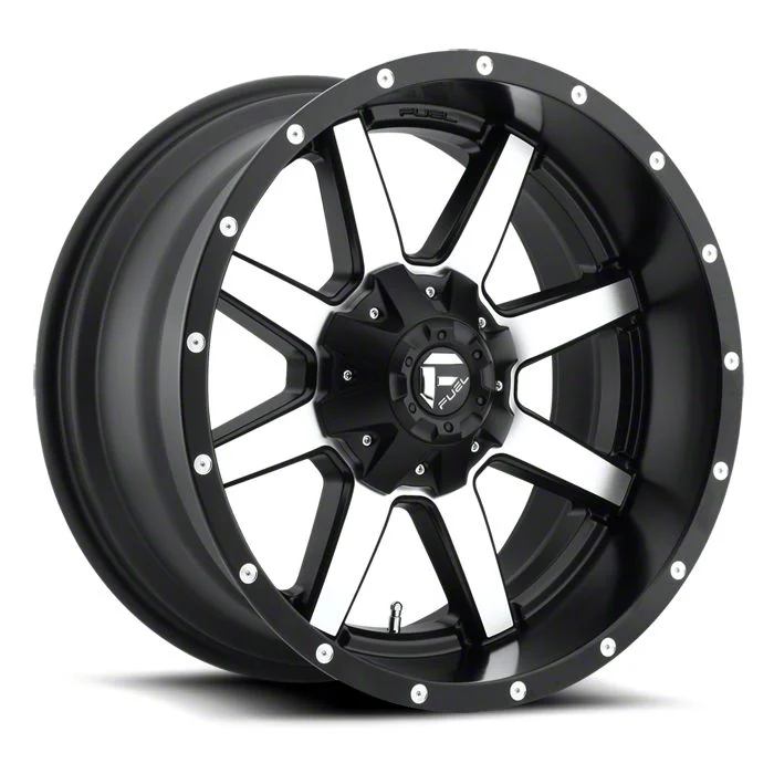 Fuel Wheels Maverick Matte Black Machined 6-Lug Wheel; 20x12; -44mm Offset (19-26 Sierra 1500)