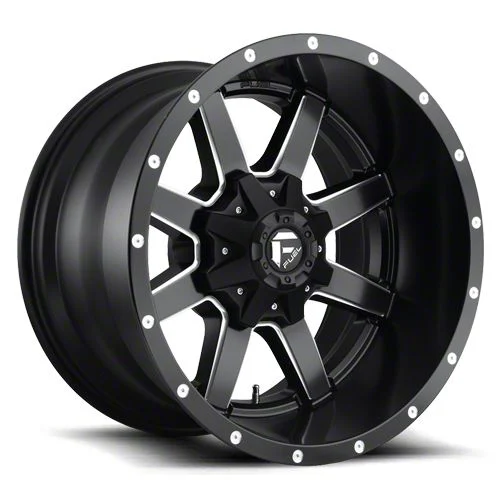 Fuel Wheels Maverick Matte Black Milled 6-Lug Wheel; 24x14; -75mm Offset (07-13 Sierra 1500)