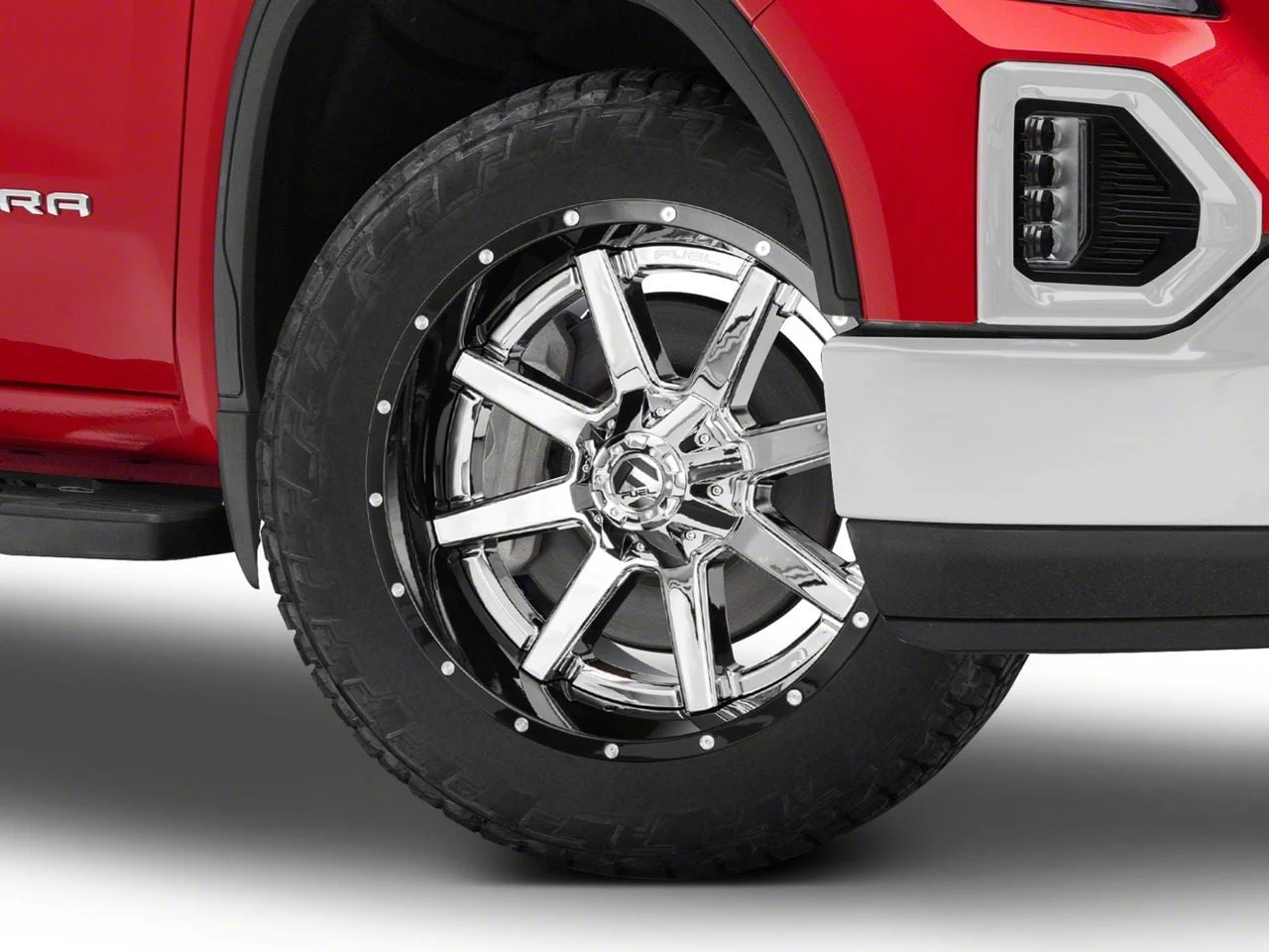 Fuel Wheels Maverick Chrome with Gloss Black Lip 6-Lug Wheel; 22x10; -13mm Offset (19-26 Sierra 1500)