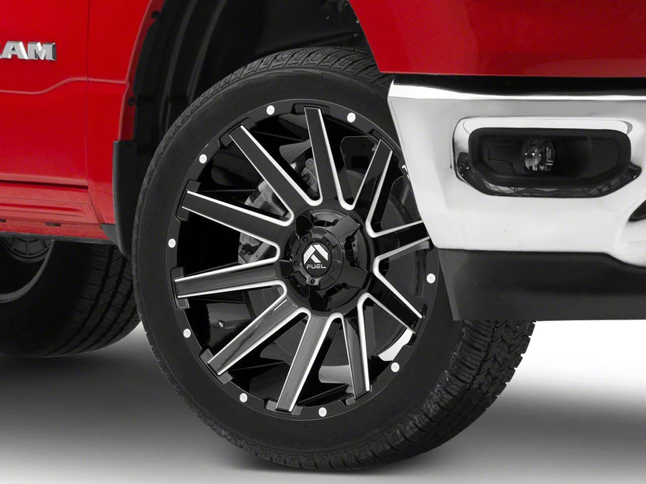 Fuel Wheels Contra Gloss Black Milled 6-Lug Wheel; 22x10; -19mm Offset (19-26 RAM 1500)