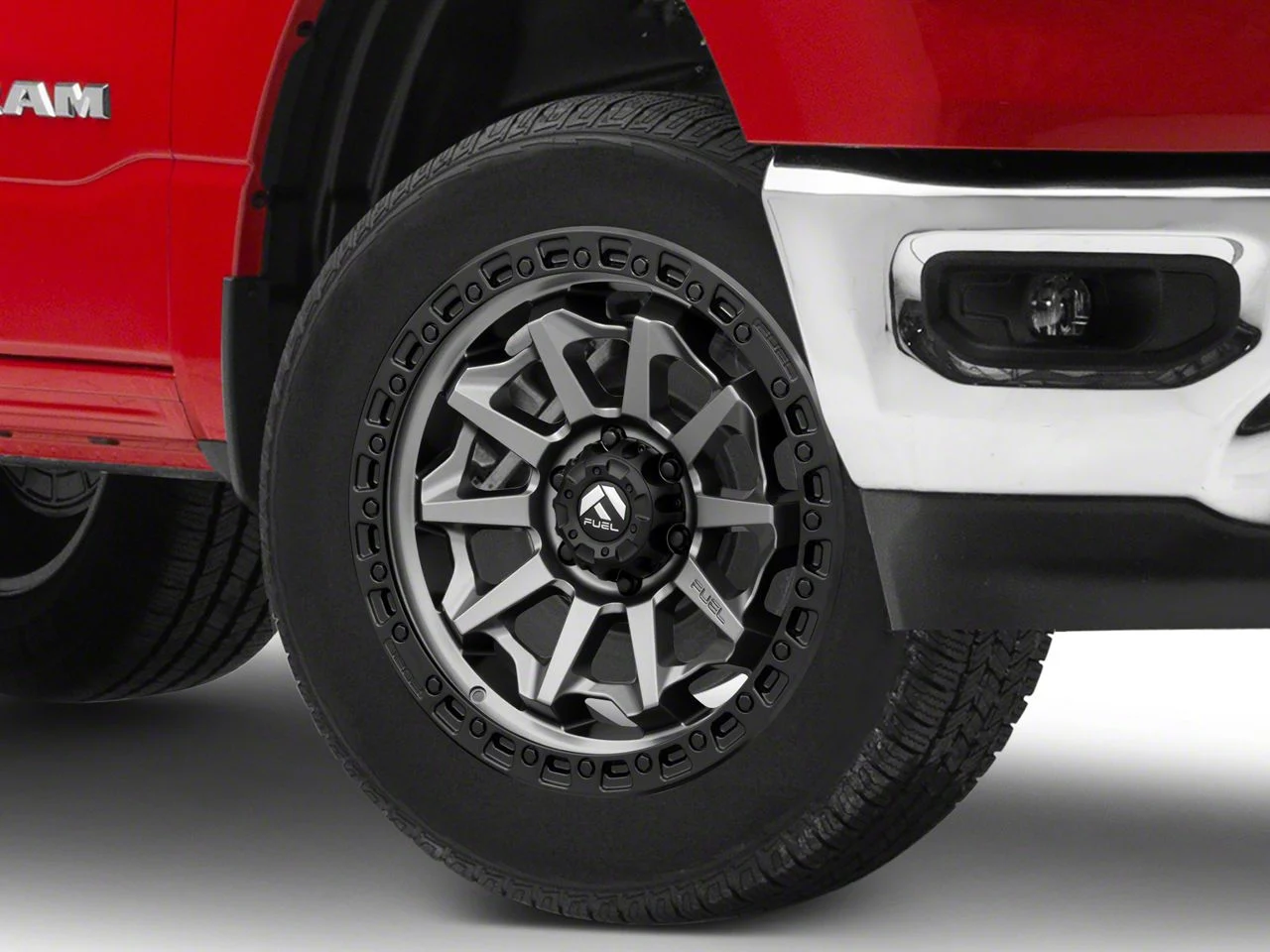 Fuel Wheels Covert Matte Gunmetal with Black Bead Ring 6-Lug Wheel; 20x10; -18mm Offset (19-26 RAM 1500)