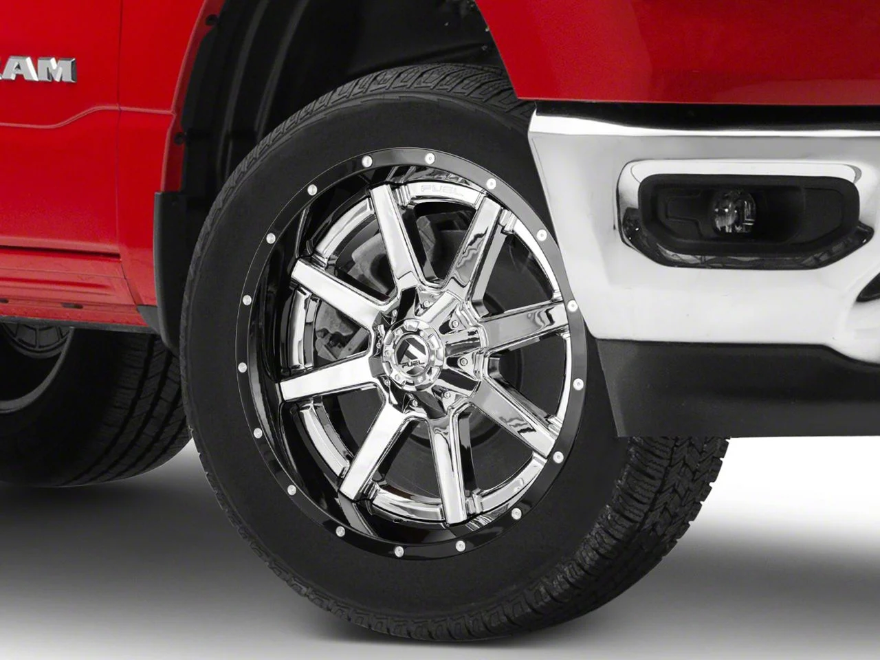 Fuel Wheels Maverick Chrome with Gloss Black Lip 6-Lug Wheel; 22x10; -13mm Offset (19-26 RAM 1500)