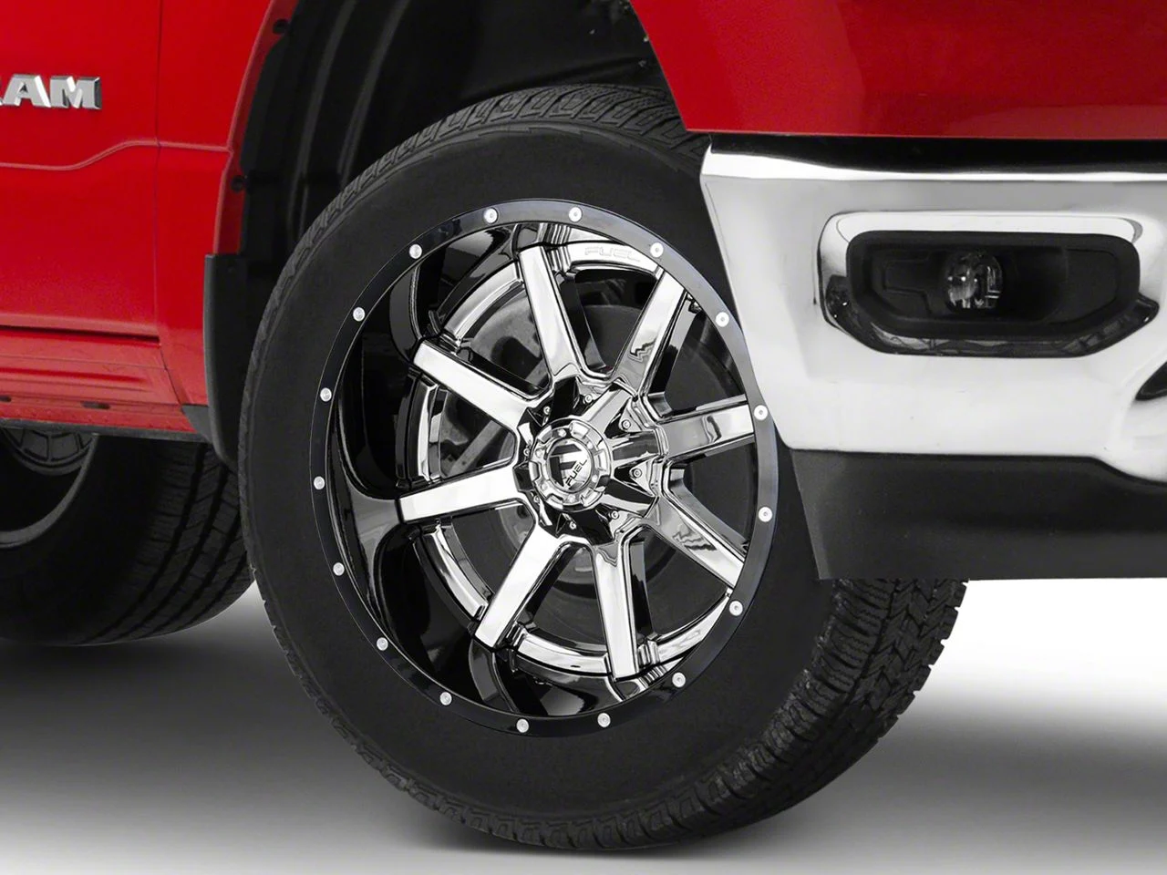 Fuel Wheels Maverick Chrome with Gloss Black Lip 6-Lug Wheel; 22x12; -44mm Offset (19-26 RAM 1500)