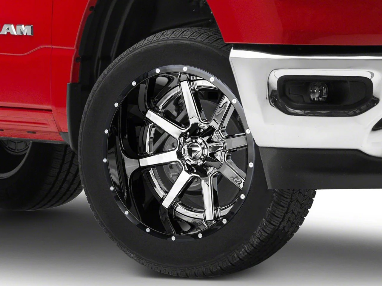 Fuel Wheels Maverick Chrome with Gloss Black Lip 6-Lug Wheel; 22x14; -70mm Offset (19-26 RAM 1500)