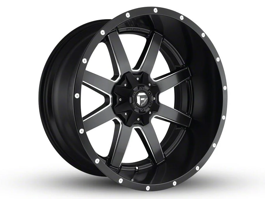 Fuel Wheels Maverick Matte Black Milled 6-Lug Wheel; 24x14; -75mm Offset (19-23 Ranger)
