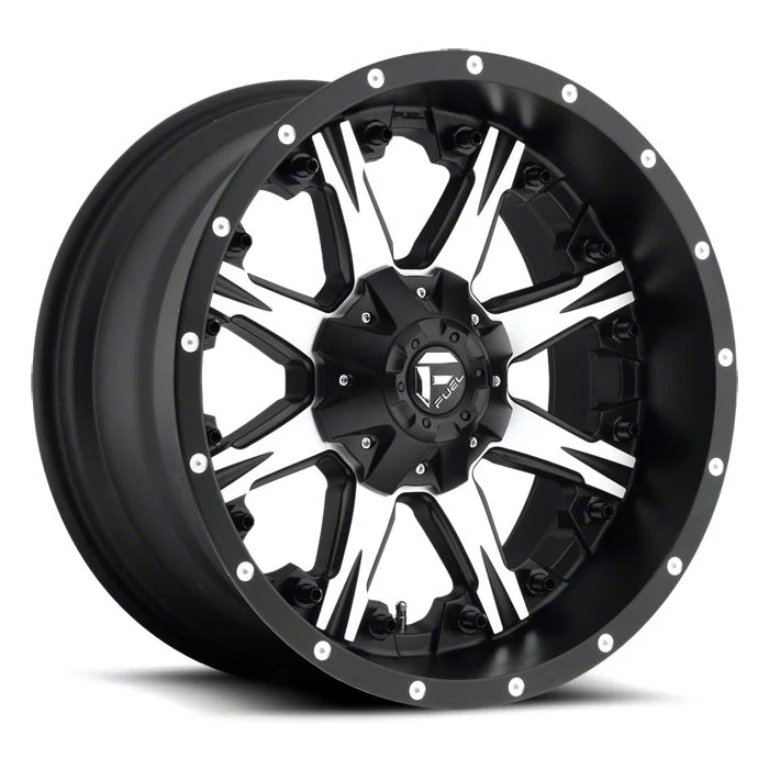 Fuel Wheels NUTZ Matte Black Machined 6-Lug Wheel; 20x10; -24mm Offset (19-23 Ranger)