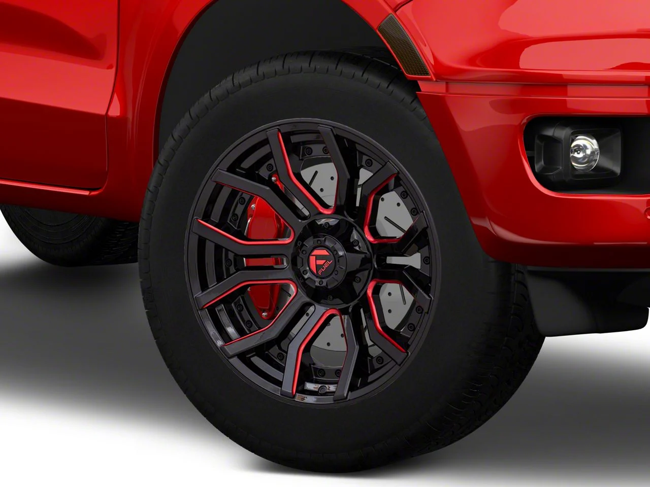 Fuel Wheels Rage Gloss Black Red Tinted 6-Lug Wheel; 20x10; -18mm Offset (19-23 Ranger)
