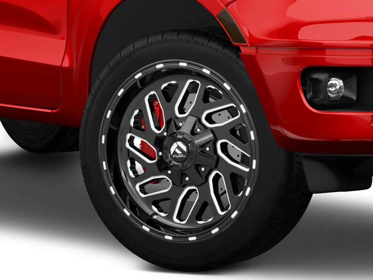 Fuel Wheels Triton Gloss Black Milled 6-Lug Wheel; 22x12; -43mm Offset (19-23 Ranger)