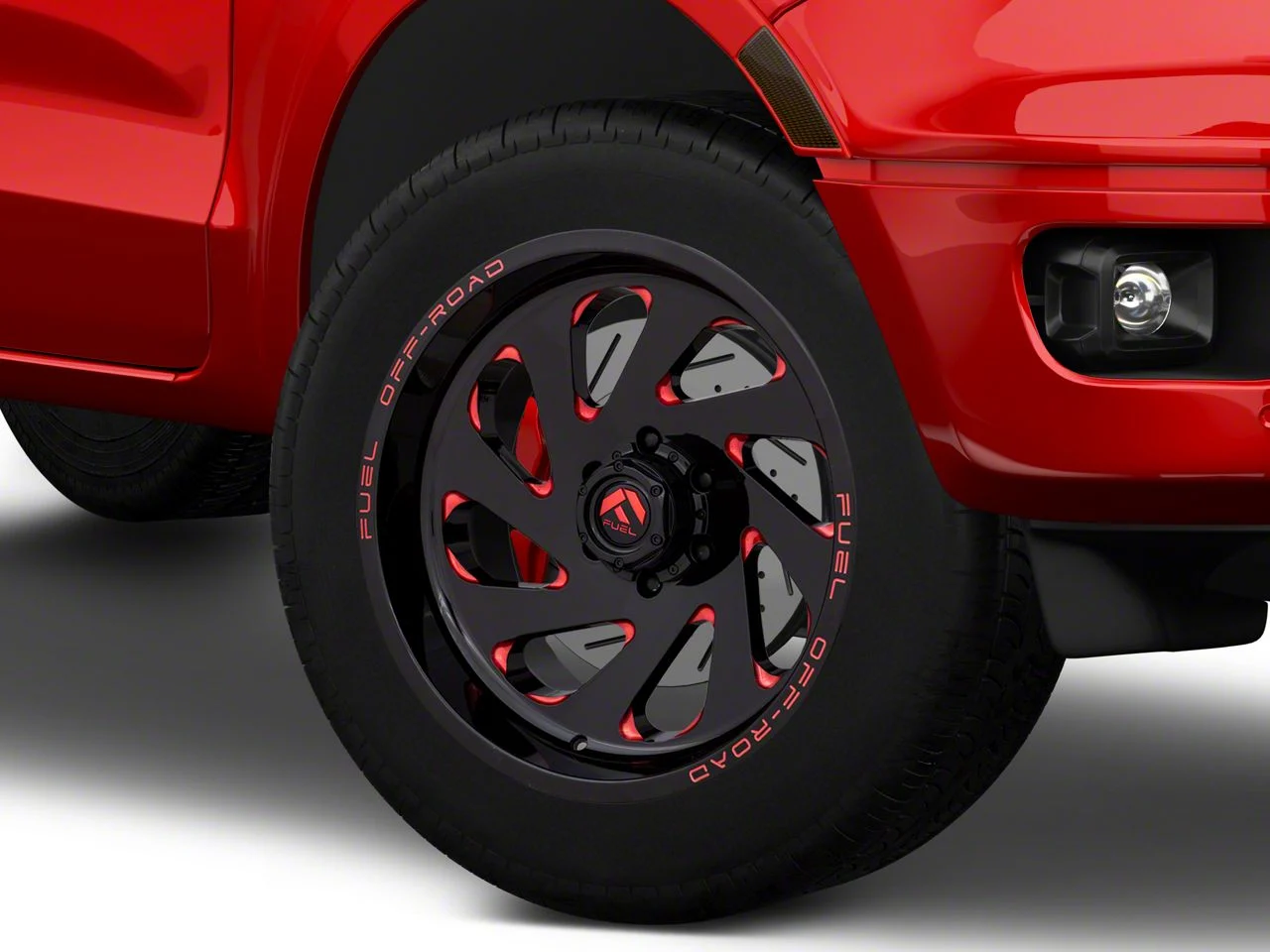 Fuel Wheels Vortex Gloss Black Red Tinted 6-Lug Wheel; 20x10; -19mm Offset (19-23 Ranger)
