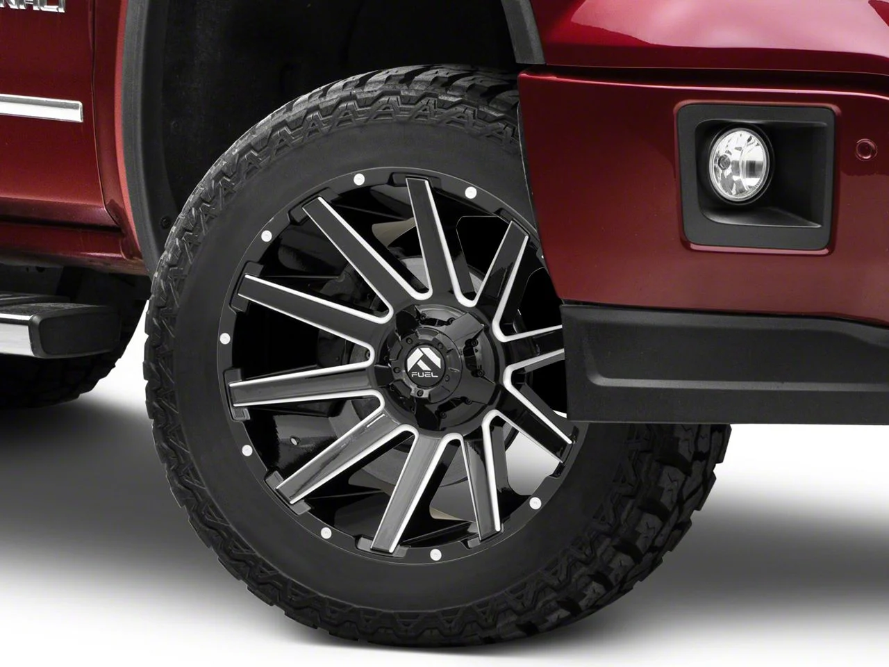 Fuel Wheels Contra Gloss Black Milled 6-Lug Wheel; 20x10; -19mm Offset (14-18 Sierra 1500)