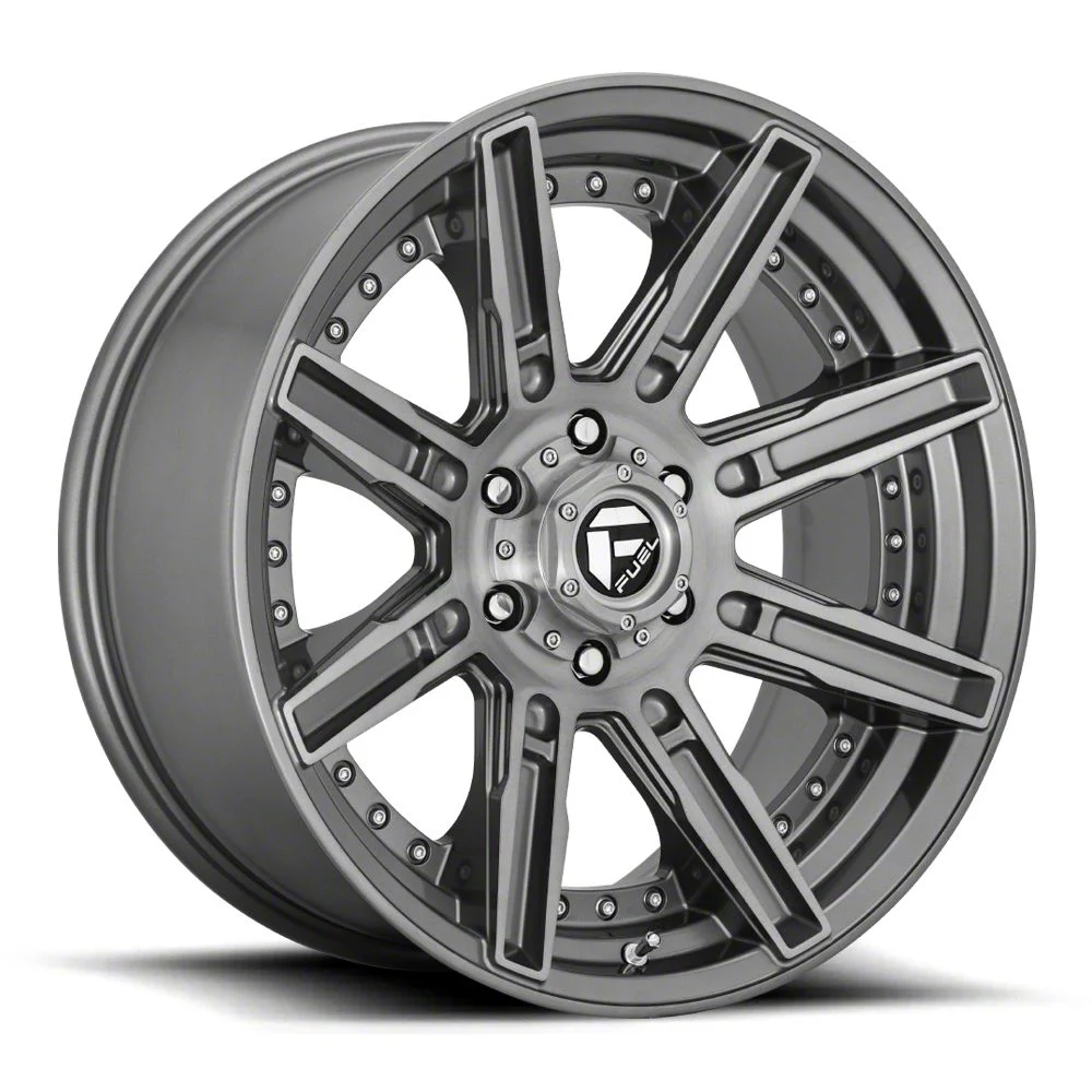 Fuel Wheels Rogue Platinum Brushed Gunmetal 6-Lug Wheel; 20x10; -18mm Offset (14-18 Sierra 1500)