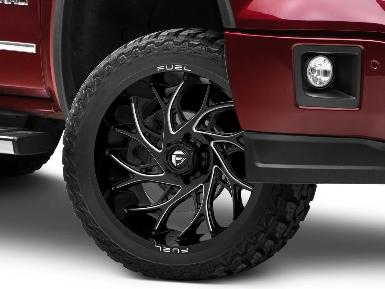Fuel Wheels Runner Gloss Black Milled 6-Lug Wheel; 22x12; -44mm Offset (14-18 Sierra 1500)