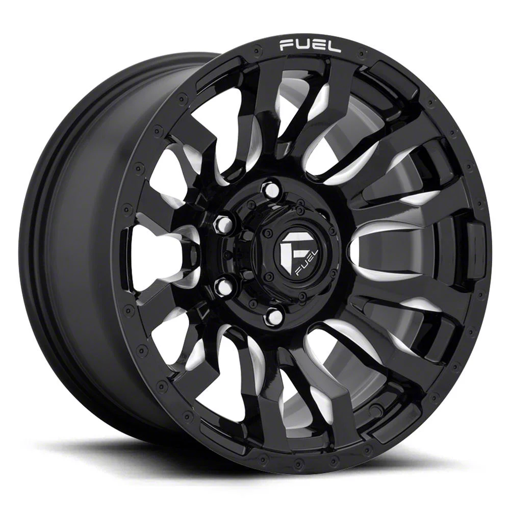 Fuel Wheels Blitz Gloss Black Milled 8-Lug Wheel; 20x10; -18mm Offset (20-26 Sierra 2500 HD)
