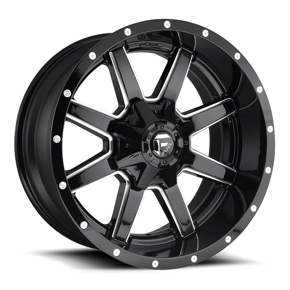 Fuel Wheels Maverick Gloss Black Milled 8-Lug Wheel; 20x9; 20mm Offset (20-26 Sierra 2500 HD)