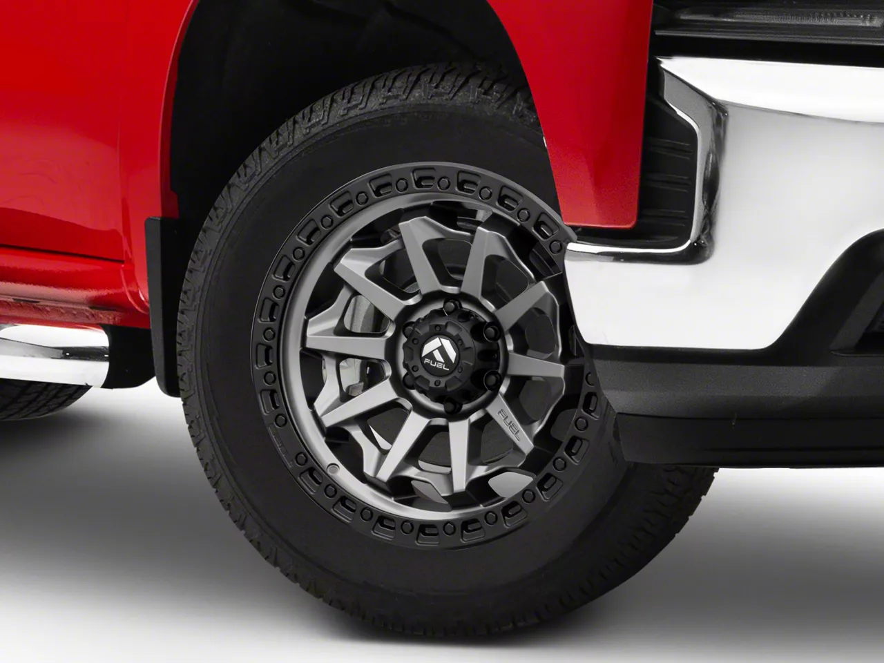 Fuel Wheels Covert Matte Gunmetal with Black Bead Ring 6-Lug Wheel; 20x10; -18mm Offset (19-26 Silverado 1500)