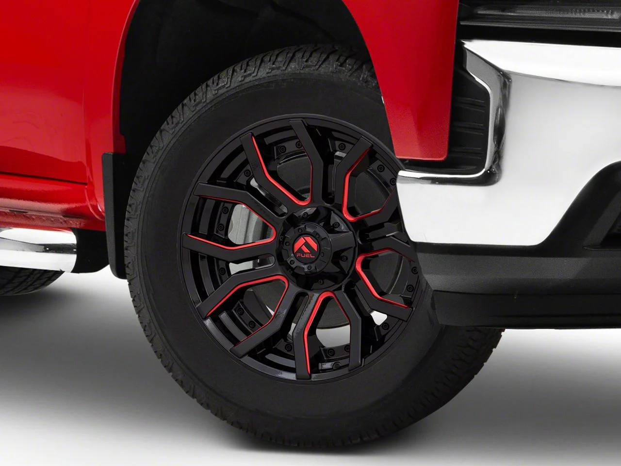 Fuel Wheels Rage Gloss Black Red Tinted 6-Lug Wheel; 20x9; 1mm Offset (19-26 Silverado 1500)
