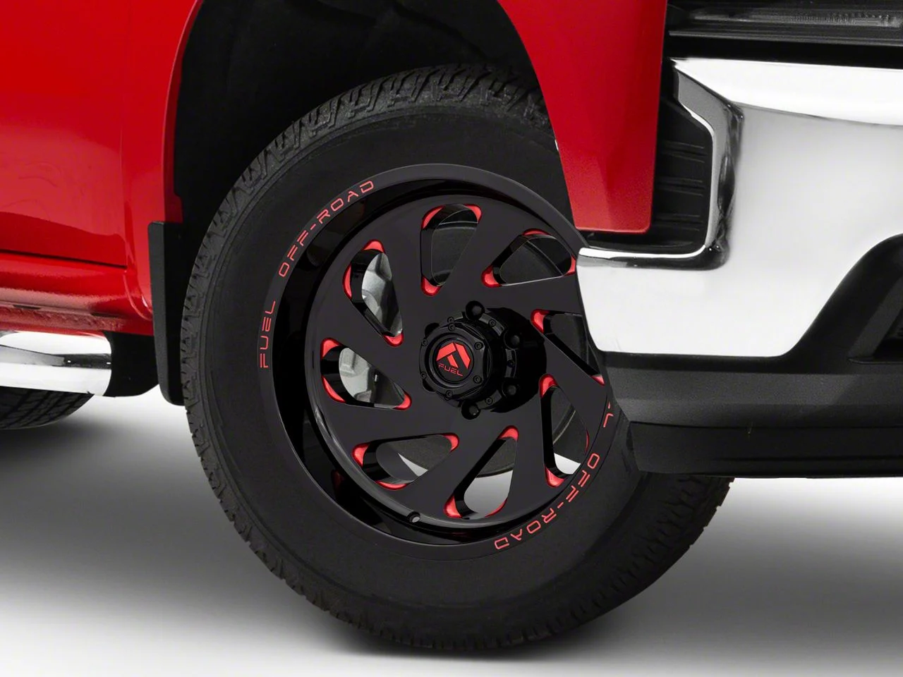 Fuel Wheels Vortex Gloss Black Red Tinted 6-Lug Wheel; 20x10; -19mm Offset (19-26 Silverado 1500)
