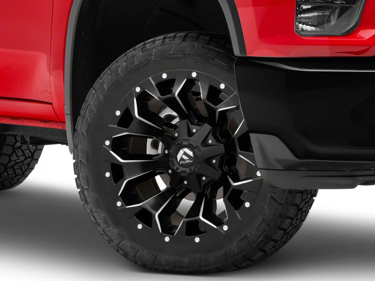 Fuel Wheels Assault Matte Black Milled 8-Lug Wheel; 22x10; -18mm Offset (20-26 Silverado 3500 HD SRW)