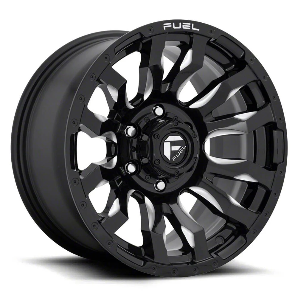 Fuel Wheels Blitz Gloss Black Milled 8-Lug Wheel; 20x10; -18mm Offset (20-26 Silverado 3500 HD SRW)