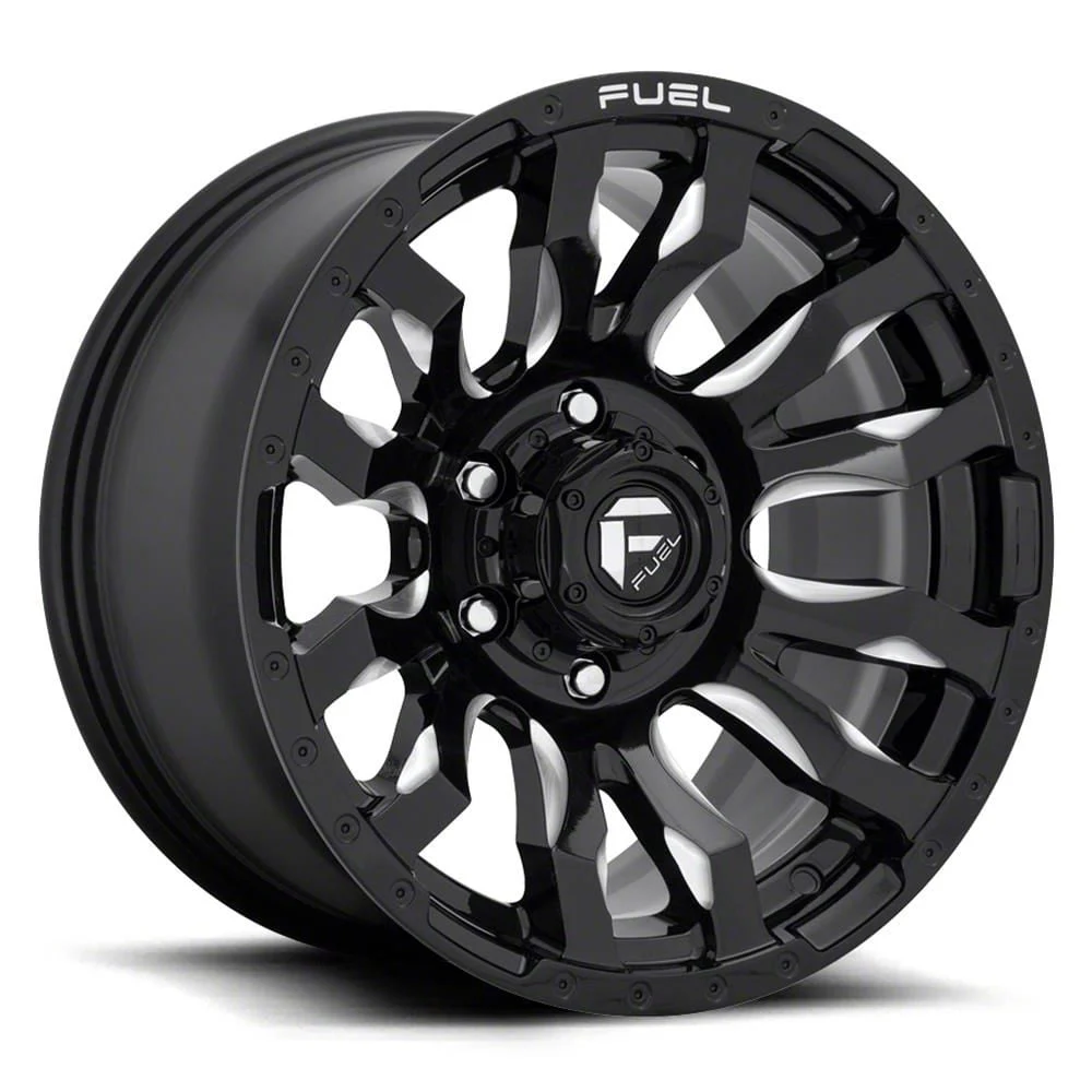 Fuel Wheels Blitz Gloss Black Milled 8-Lug Wheel; 22x10; -18mm Offset (20-26 Silverado 3500 HD SRW)