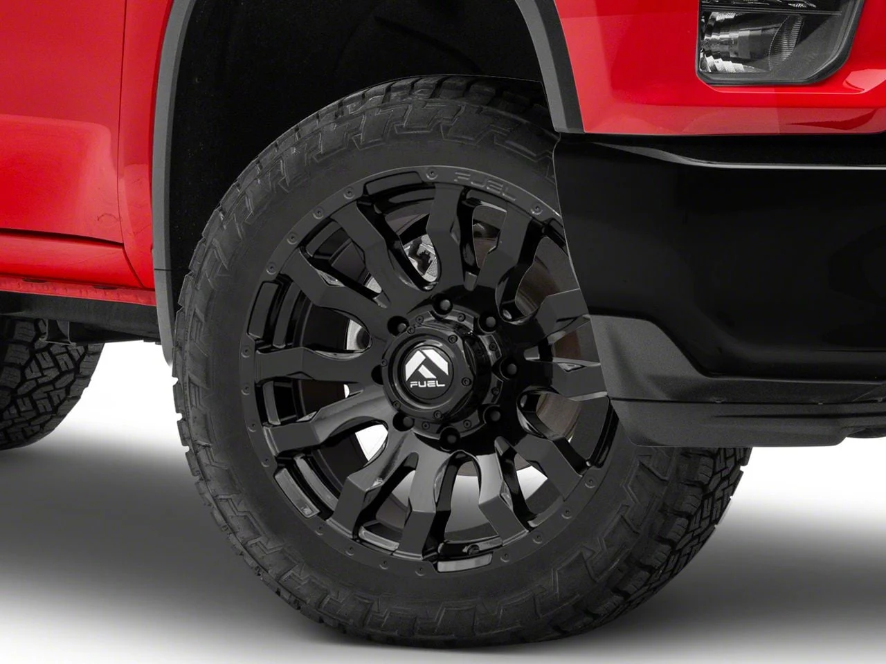Fuel Wheels Blitz Gloss Black 8-Lug Wheel; 22x10; -18mm Offset (20-26 Silverado 3500 HD SRW)