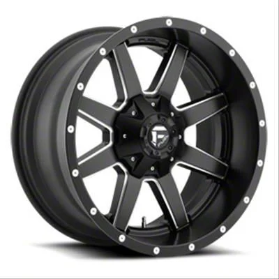 Fuel Wheels Maverick Matte Black Milled 8-Lug Wheel; 22x10; -24mm Offset (20-26 Silverado 3500 HD SRW)