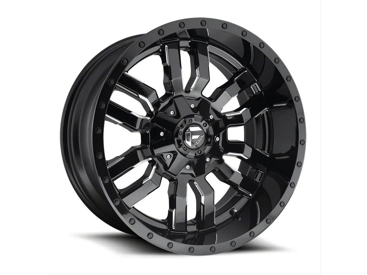 Fuel Wheels Sledge Gloss Black Milled 6-Lug Wheel; 24x14; -75mm Offset (07-13 Silverado 1500)