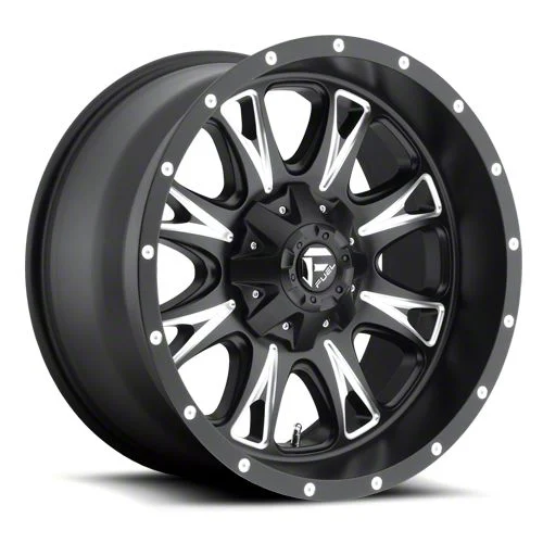 Fuel Wheels Throttle Matte Black Milled 6-Lug Wheel; 22x14; -76mm Offset (07-13 Sierra 1500)